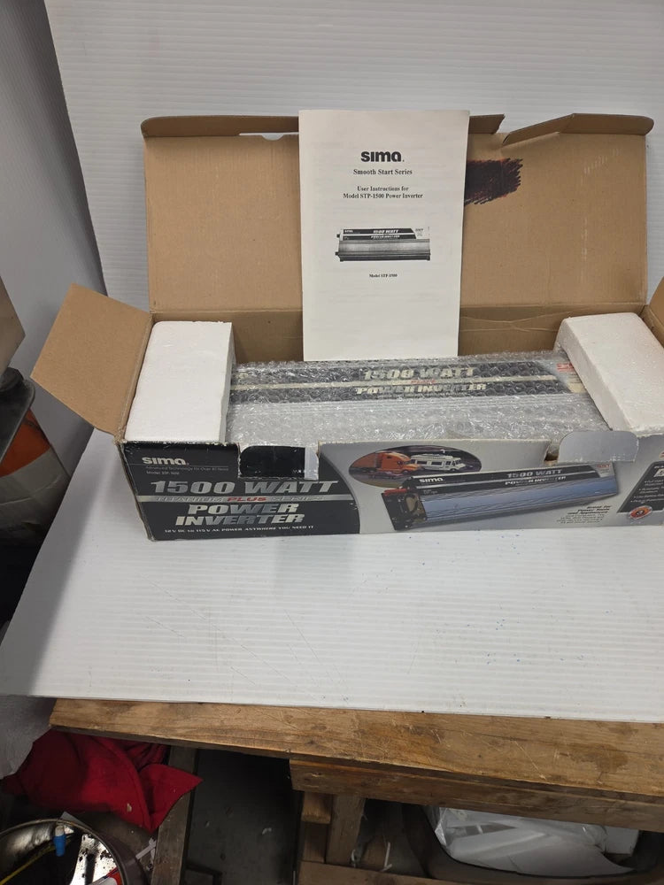 New. Open BoxSima 1500Watt (Titanium PLUS Series) Power Inverter Model: STP-1500