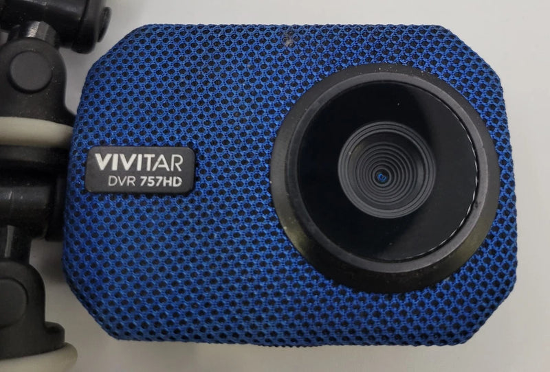 Vivitar DVR757HD Video Camera W/ Tripod ( Tested, Working) No Micro SD/Charger