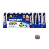 NEW Panasonic EVOLTA AA alkaline batteries pack of 20 LR6EJ/20SWJP