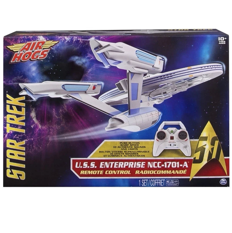 Remote control drone box for Star Trek USS Enterprise NCC-1701-A with Air Hogs controller