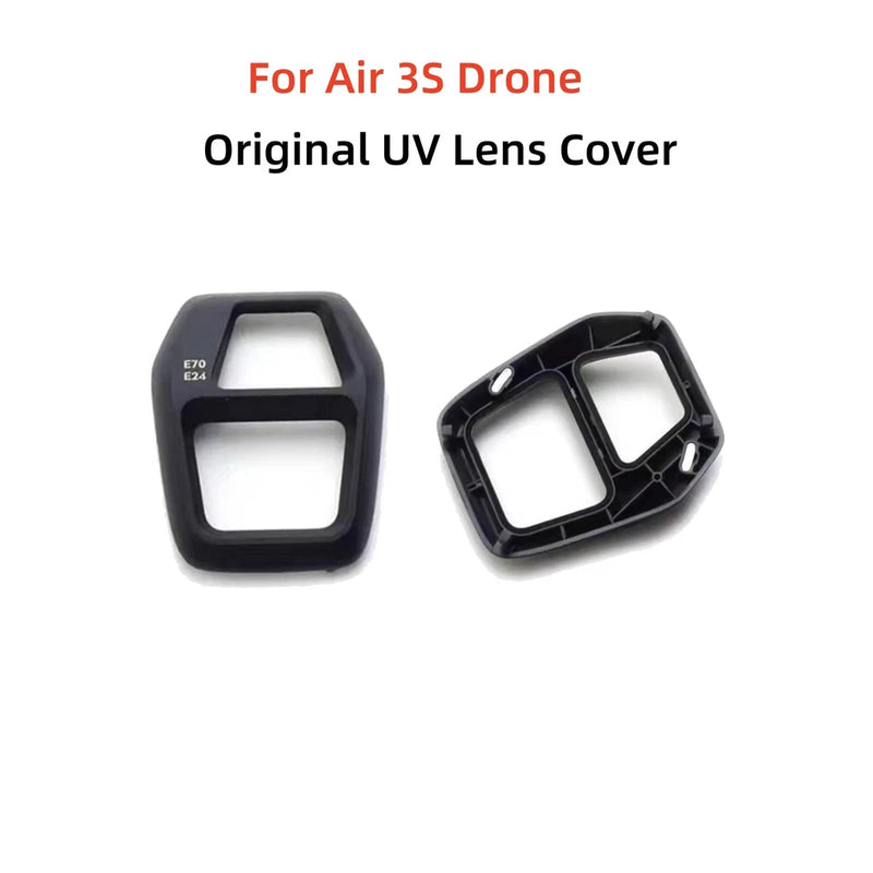 Black UV lens cover for drone camera, shown front and angled view.