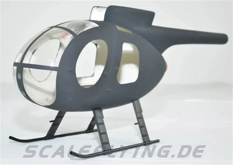 600 size MD500 Little Bird RC Helicopter Fuselage Pre-Painted with Landing Gear
