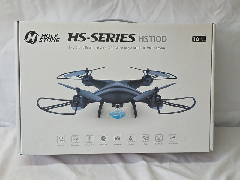 Holy Stone HS-Series HS110D black quadcopter drone with 1080P WiFi camera