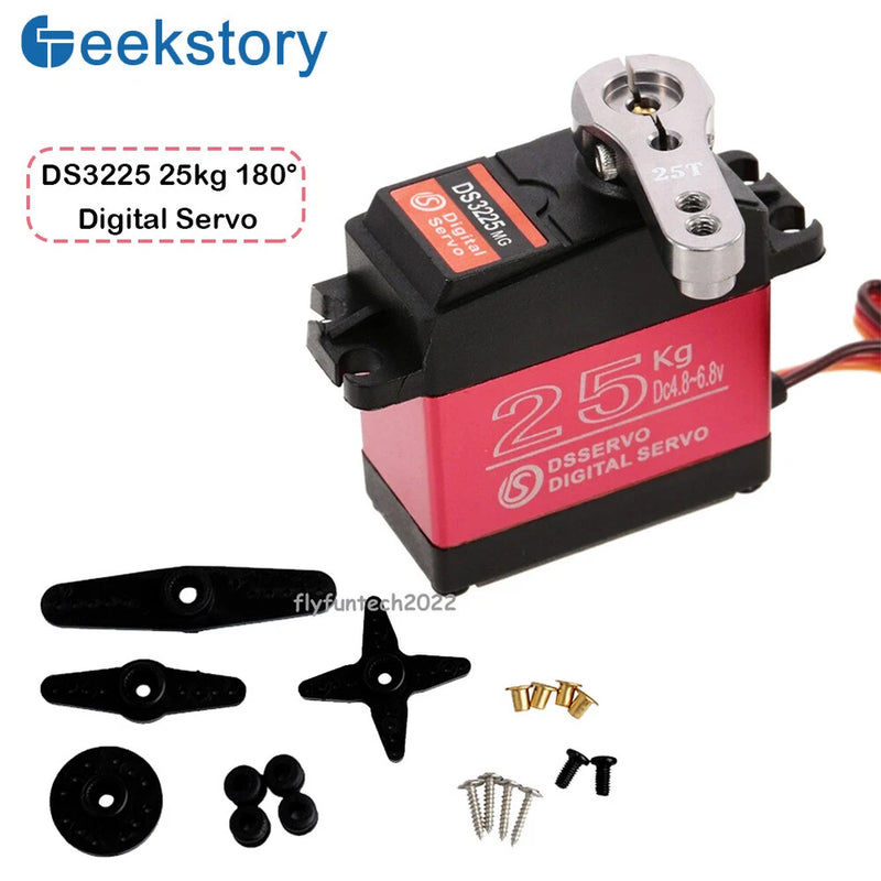 DS3225 25Kg 180?? Waterproof Full Metal Gear RC Digital Servo for RC Car Robot