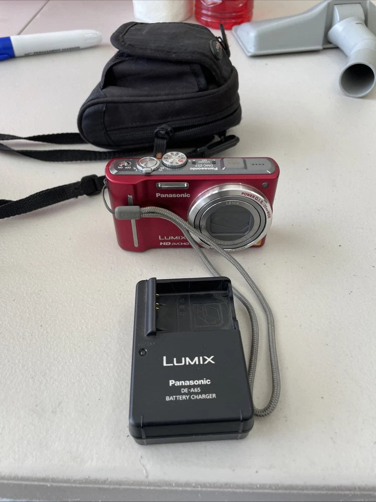 Panasonic Lumix DMC-ZS7 12x Compact "Travel Zoom" Digital Camera Red
