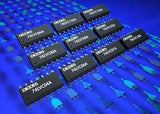 Set of SO-14 quad 2-input logic gate ICs, black IC packages with pin leads