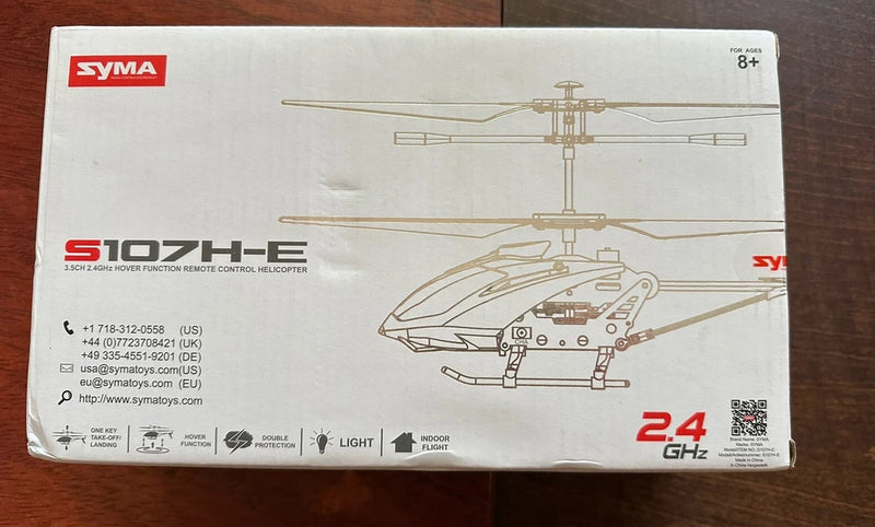 Syma Remote Control Helicopter, S107H-E, 2.4 GHz (Red)