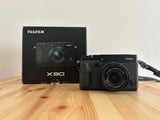 FUJIFILM X30 Compact Digital Camera Black Excellent Condition F2.0-2.8 Lens