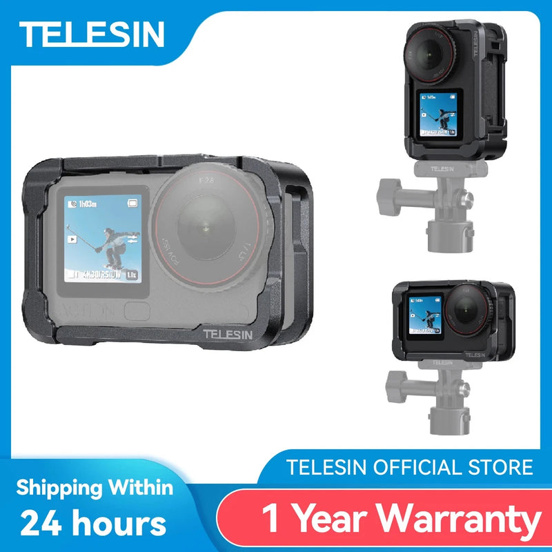 TELESIN Aluminum alloy Frame Protective Case Rabbit Cage For DJI OSMO Actioon 6