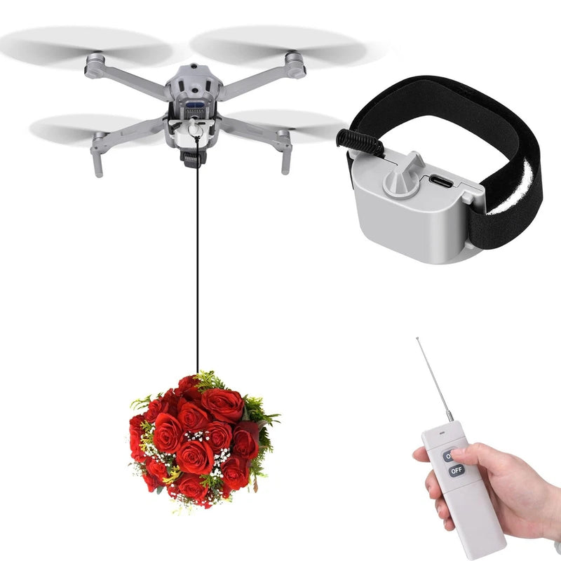 Universal Drone Payload Delivery System - Airdrop Device, Clip for Fishing Bait,
