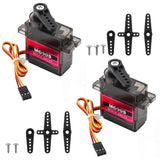 2Pack MG90S Micro Servo Motor Metal Geared 9G for Helicopter Airplane Boat Sm...