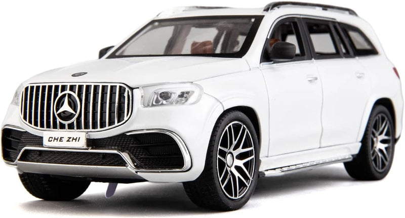 1/24 GLS63 AMG Model Car,Zinc Alloy Diecast Toy Car Pull Back with Light and Sou