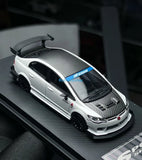 CR MT 1:64 White JDM Civic Type R FD2  Sports Model Diecast Metal Car