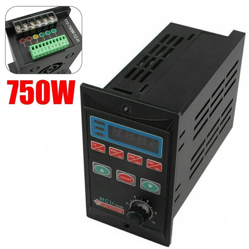 Single Phase/3-Phase 110V-220V Variable Frequency Drive Converter Motor VFD 750W
