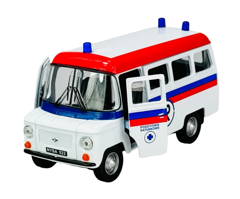 WELLY NYSA 522 AMBULANCE 1:34 POLISH CLASSICS DIE CAST METAL MODEL NEW IN BOX