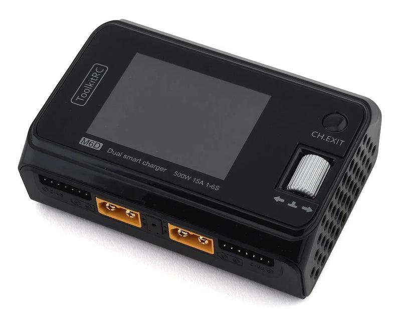 ToolkitRC M6D Dual DC Battery Charger Workstation (6S/15A/250W) (Black) Battery