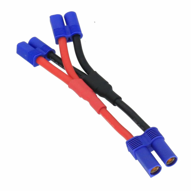 Parallel Wire EC5 1 Female to 2 Male EC3 12AWG 5+5CM Y Cable Hobbies Toys RC FPV