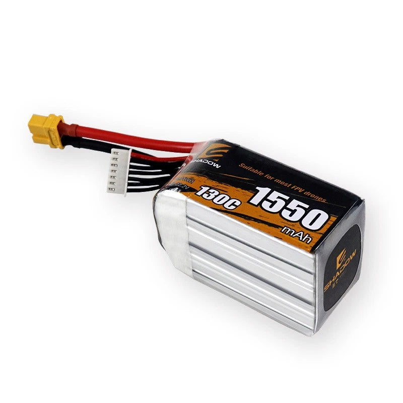 22.2V 130C 1550mAh 6S Lipo Battery XT60 for RC Helicopter Car boat plane FPV UAV