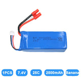 1pcs For Syma X8C X8HW RC Drone 2500mAh 7.4V 25C 903480 LiPo Battery Banana Plug