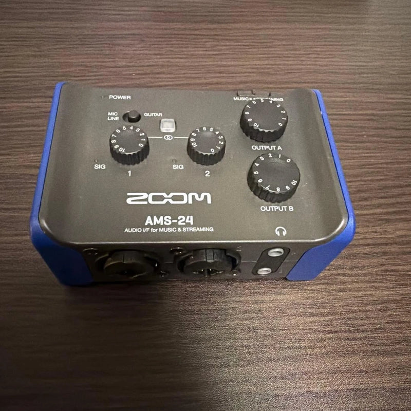 ZOOM AMS-24 2x4 USB-C Audio Interface Dual XLR Mic Guitar Inputs Phantom