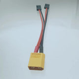 XT60 Male to 2x Futaba JR Male Y Harness Wire for LED RC lipo battery FPV