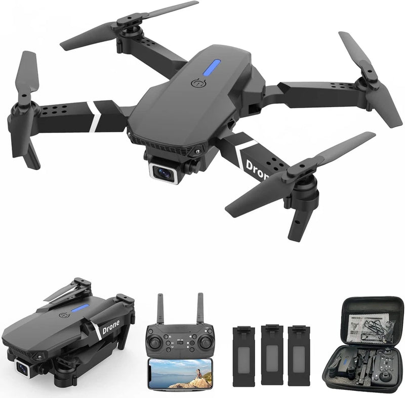 2025 New RC Drone With 4K HD Camera WiFi FPV Foldable Quadcopter + 3 Batteries