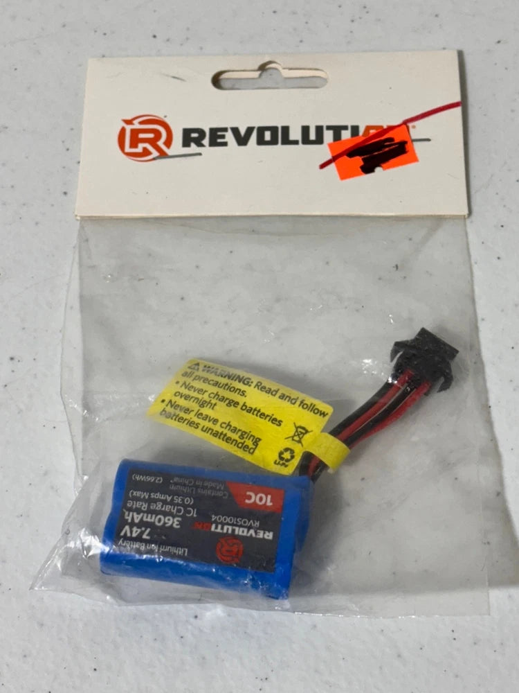 Revolution RVOS10004 Li-On Battery 7.4V/360 mAh 10C Roguewave RTR NEW NOS NIP Battery