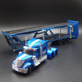INTERNATIONAL LONESTAR & CAR TRANSPORTER HAULER TRAILER 1:64 SCALE DIECAST MODEL