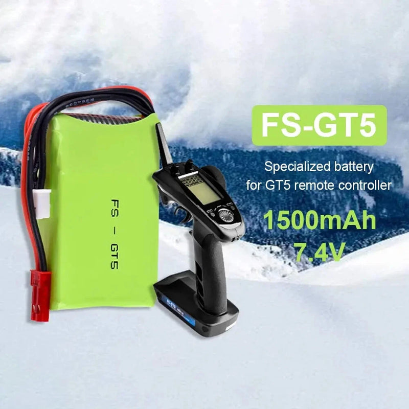 1pcs 2S 7.4V 1500mA Lipo Battery for Flysky FS-GT5 Remote Controller Transmitter
