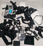 GOPRO HERO3 SILVER CAMERA + ACCESSORIES LOT -  Housing Attachments , Brackets