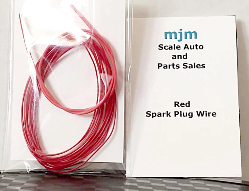 6 Feet Red Spark Plug Wire 1/24 1/25 Scale Models With Red Boot Material