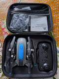 Used DEERC semi-professional drone in black hard case with controller and parts