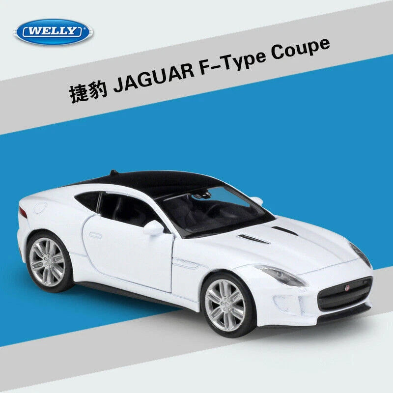 Welly 1:36 Jaguar F-Type Coupe Diecast Metal Model Pullback Car Boy Toy