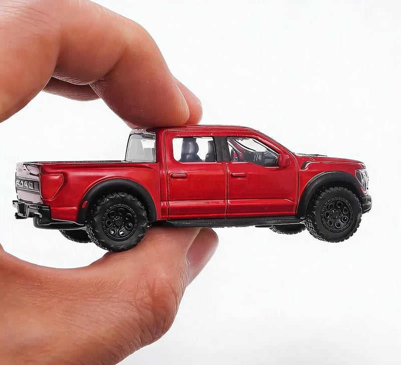 AL Bburago 1:64 Red 2024 F150 Raptor Pickup Truck Model Diecast Collect Car