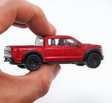 AL Bburago 1:64 Red 2024 F150 Raptor Pickup Truck Model Diecast Collect Car