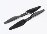 MULTIROTOR CARBON FIBER T STYLE 8X5.5 PROPELLER 8055 BLACK CW/CCW RC QUADCOPTER