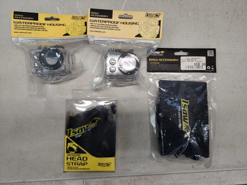 ISAW Advance Full HD Action Camera bundle accessories