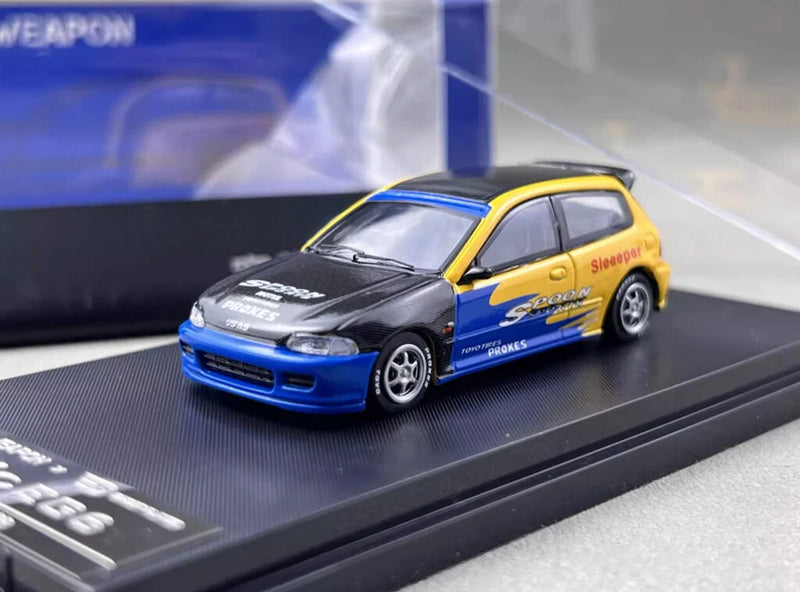 ED SW 1:64 JDM Carbon Civic EG6  Racing Sports Model Diecast Collect Car