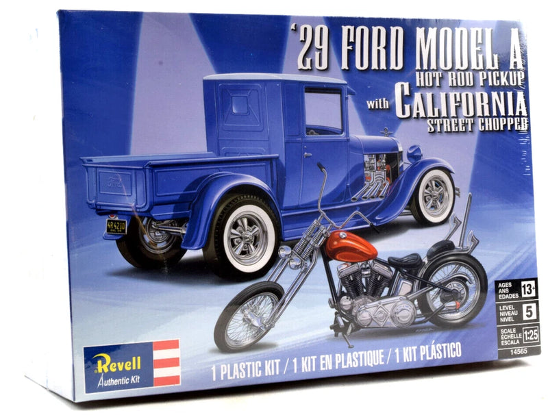 Revell 1/25 Ford Model A pickup plastic model kit with California Street Chopper