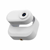 Mini sports action camera, white body with front lens and small status light.