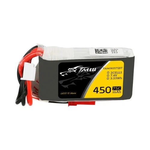 Tattu 450mAh 2S 7.4V 75C Lipo Battery Pack with JST-SYP plug Battery