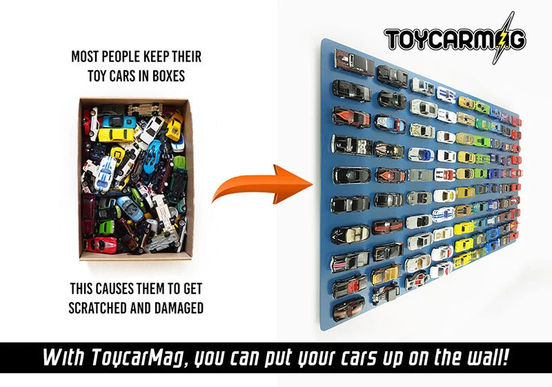 10 PC MAGNETS TO CLIP & DISPLAY FOR 1/64 SCALE MODEL CARS BY TOYSCARMAG TCM43069