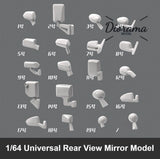 Diorama 1/64 Car Rear View Mirror Reversing Mirror Reflector Scene Props Model