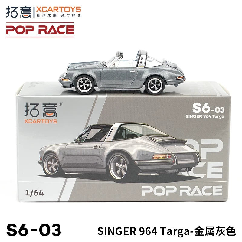 XCarToys x Pop Race 1: 64 SINGER 964 Targa Die-Casting Model Car - High-quality