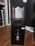 Star Wars battle drone toy in retail package, white and black box with character art