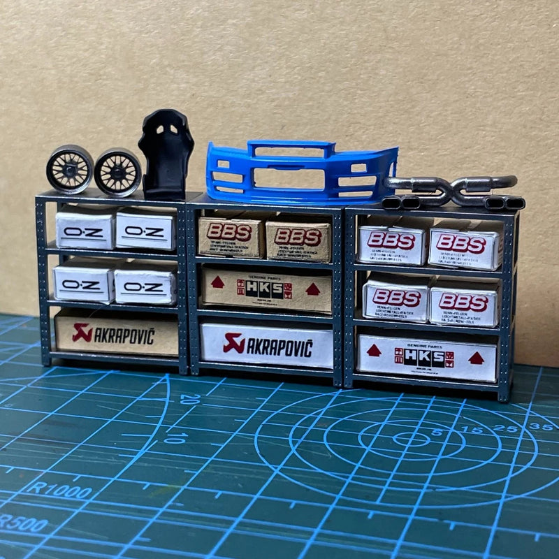1/64 Diorama Wheel Hub Display Stand Garage Workshop Scene Props Model Accessory