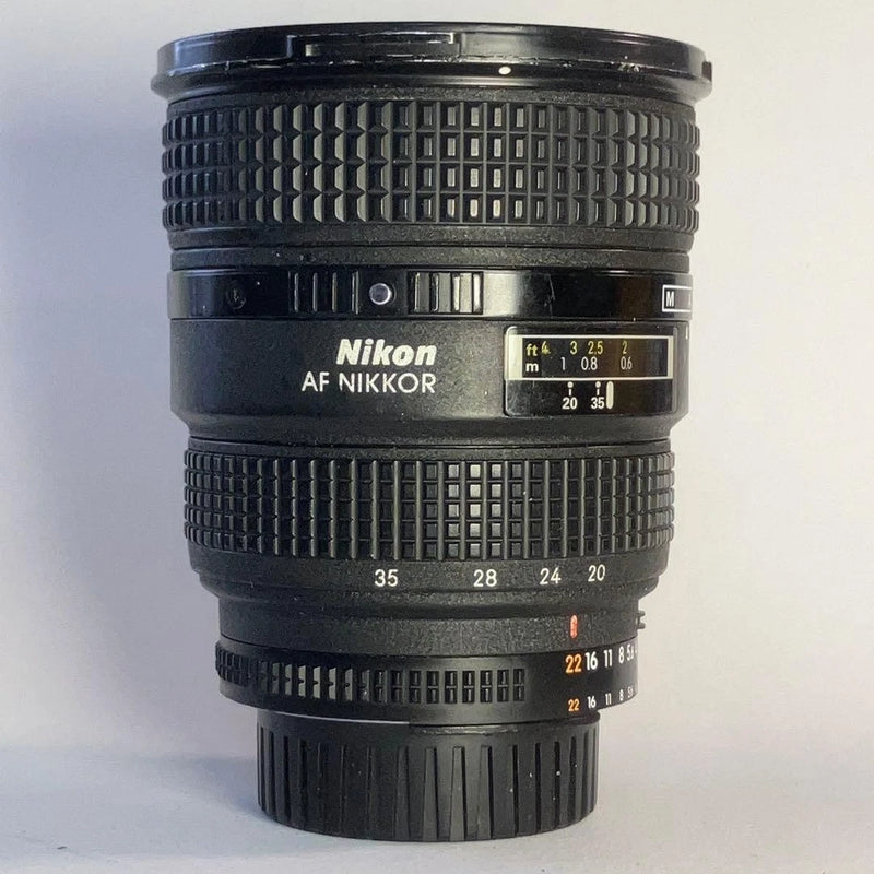 Nikon AF NIKKOR 20-35mm f/2.8D camera lens with zoom and focus rings
