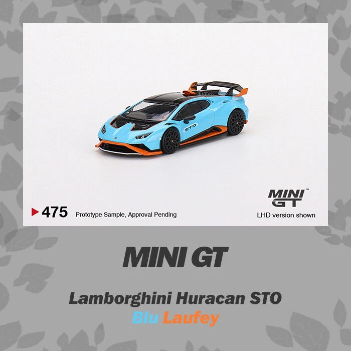 Mini GT 1:64 Lamborghini Huracan STO Diecast Model - Blu Laufey Paint
