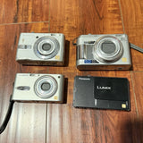 Lot Of 4 Panasonic LUMIX Digital Cameras BROKEN¡°Parts/Repair-Only¡±Read Info Blw