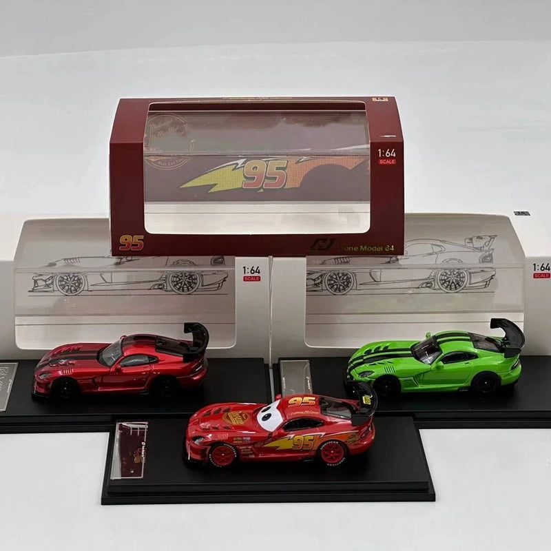 Hone Model 1/64 Viper MK3 ACR Magnetic Hood Racing Sports Diecast Model Car